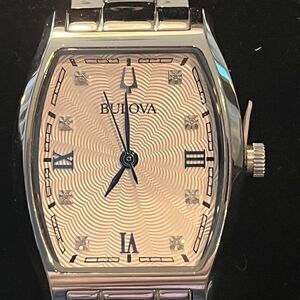 Bulova Stainless Steel Diamond Watch NWT